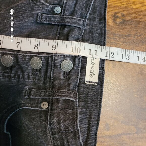 Madewell Jeans 26 Skinny 10" High Rise Button Fly Berkeley Black Wash AA590 - Picture 10 of 13